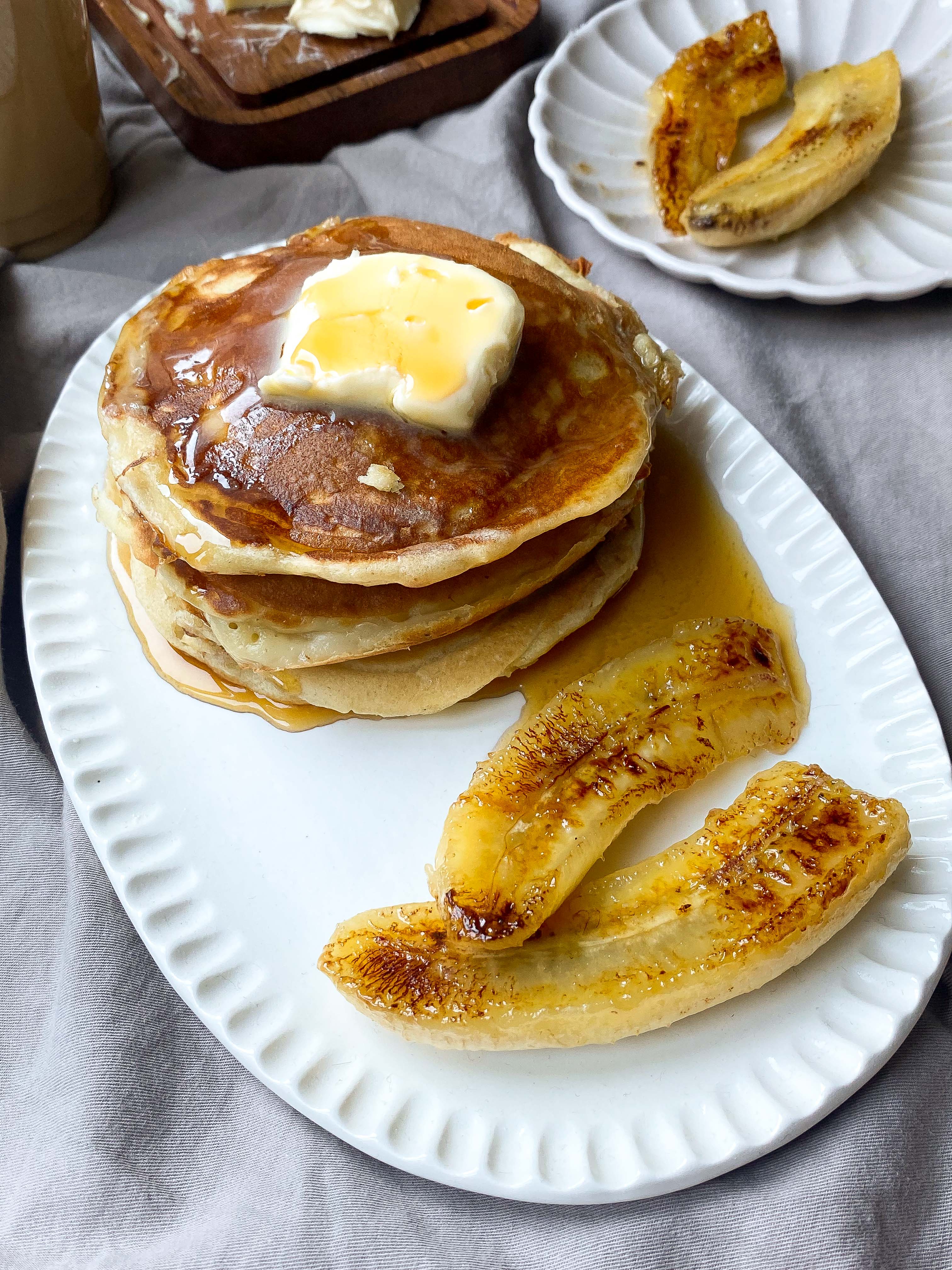 Панкейки с рикоттой и карамелизированным бананом 🥞🍁